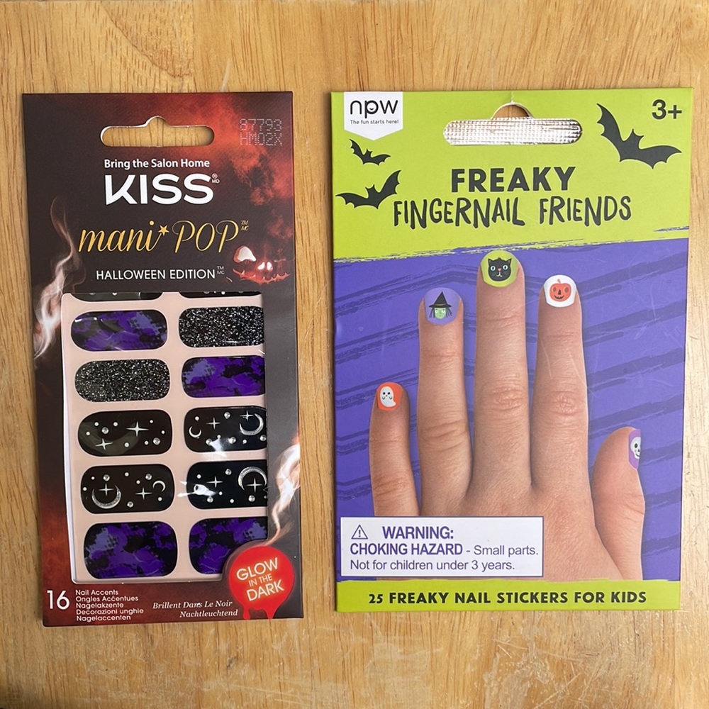 ⚜️Nail Decal Bundle! Kiss Mani Pop Astral Moon,Stars & Sparkle Halloween Nails!